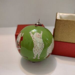 Li Bien 2015 Pier I Santa In His Pajamas Ornament